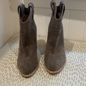 Joie Charcoal Suede Ankle Booties